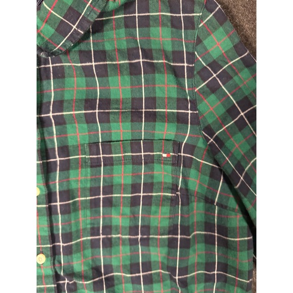Tommy Hilfiger Men's Green Plaid Long Sleeve Button Up Shirt Size L - Picture 3 of 8